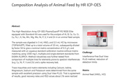 Composition Analysis of Animal Feed by HR ICP-OES